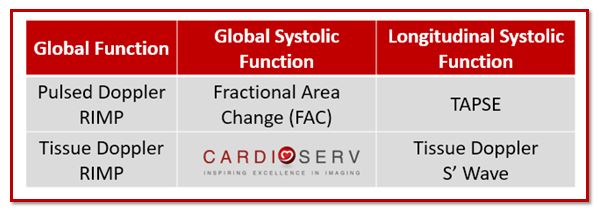 Right Ventricle Function Evaluation Methods