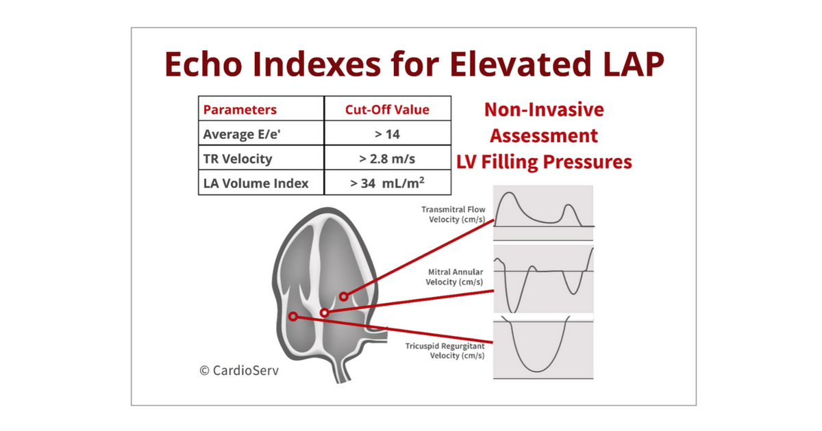 Specific Echo Parameters that Indicate Elevated LAP Cardioserv