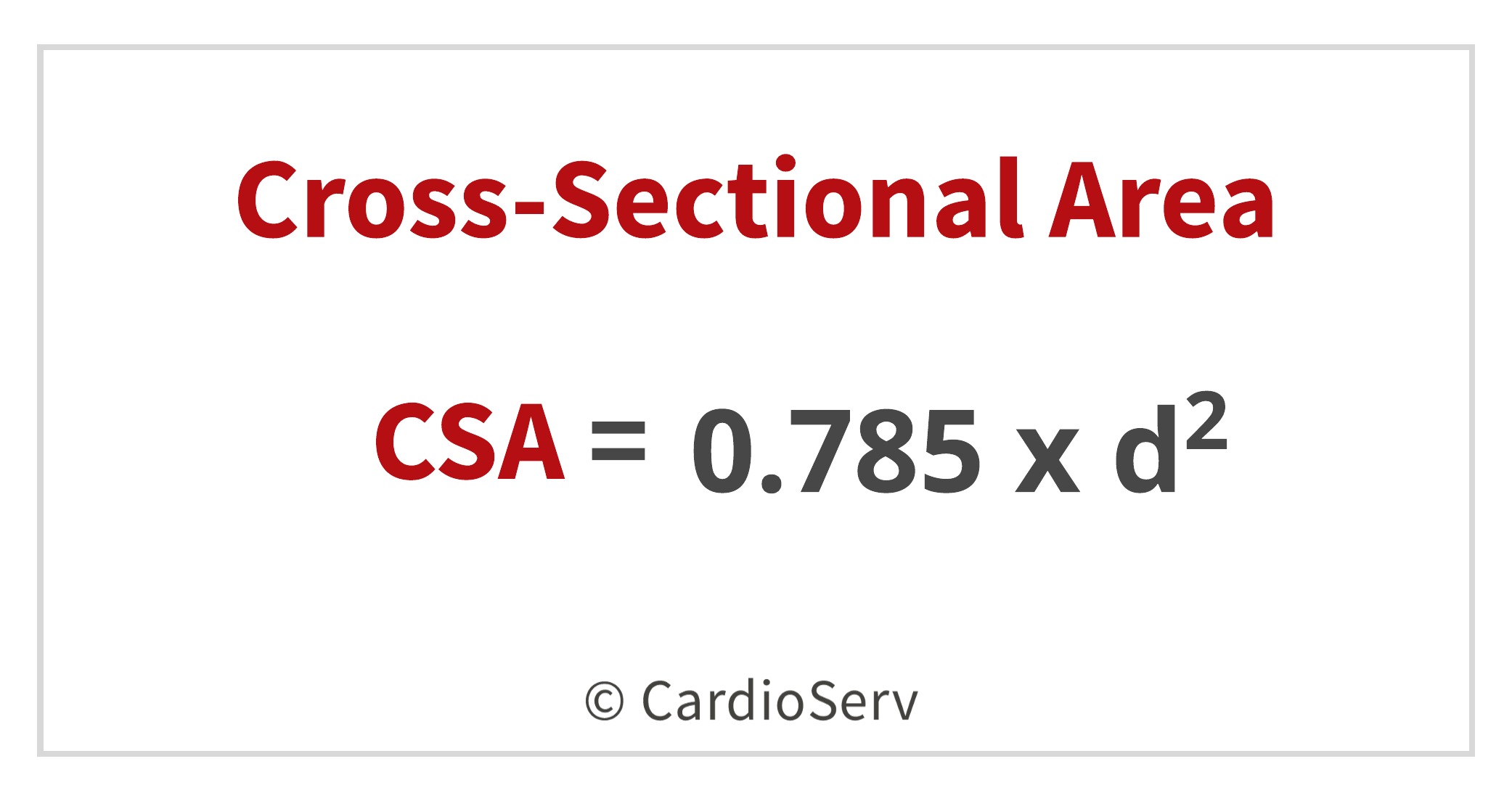 CSA Cross-sectional area 