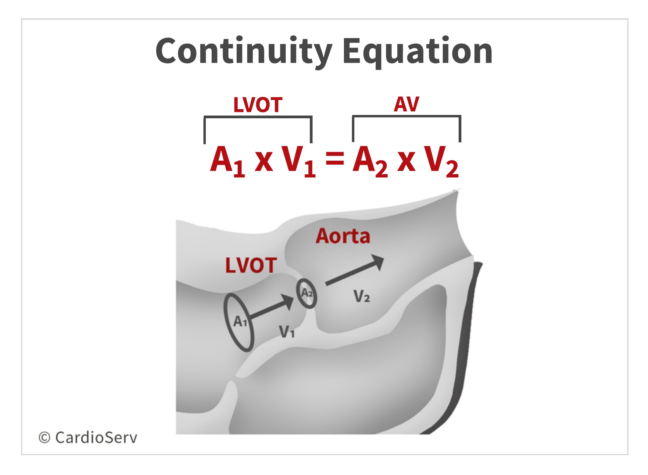 Conservation of Mass Continuity Equation Aortic Stenosis