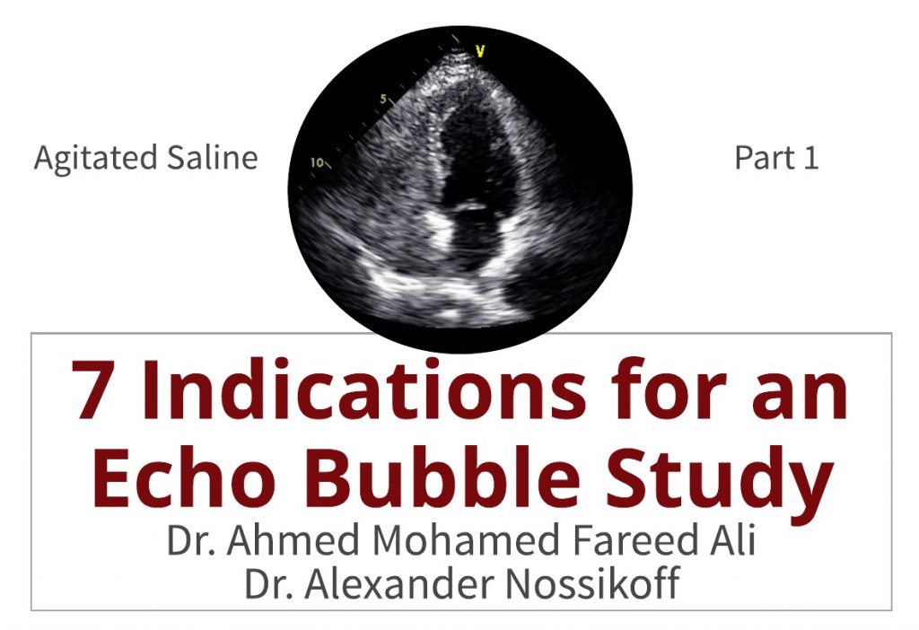 Indication for echo bubble study