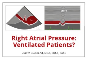 Right Atrial Pressure ventilated patients