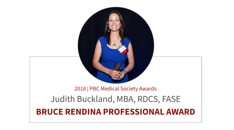 PBC Medical Society, Bruce Rendina Professional Award, Judith Buckland, CardioServ CEO