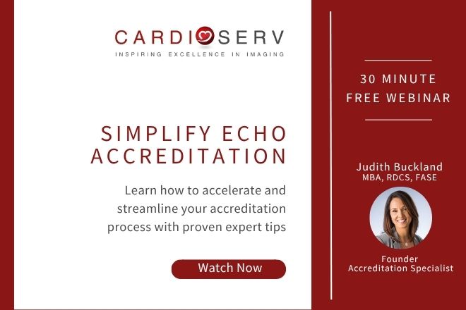Cardioserv online webinar - on-demand - watchnow - echo accreditation
