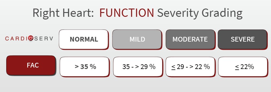 fractional area change severity grading echocardiography